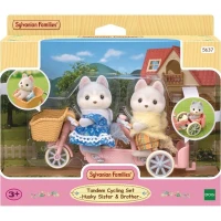 Figurines miniatures - SYLVANIAN FAMILIES - 5637 - Les freres et soeurs husky et leur tandem(m-1)