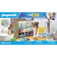 PLAYMOBIL 71611 Salle de bains avec douche et baignoire, My Life, Maison d'architecte, 55 pieces, Des 4 ans(m-6)