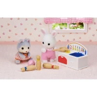 Figurines miniatures - SYLVANIAN FAMILIES - Le coffre a jouets des bébés(m-5)