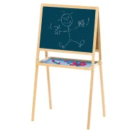 Jeujura - Tableau Double face Créatifs en Bois (craies + feutres)(m-2)