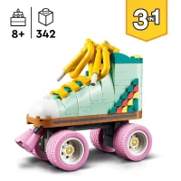 LEGO 31148 Creator 3en1 Les Patins a Roulettes Rétro, Jouet avec Mini-Skateboard et Boombox, Décoration Rétro(m-2)