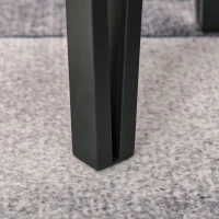 Homcom Set di 3 Tavolini da Caffè Stile Scandinavo con Gambe in Acciaio e Finitura Noce(m-5)