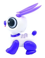 Power Rabbit Mini - Robot lapin avec effets lumineux et sonores, contrôle par claquement de main, répétition(m-2)
