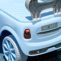 AIYAPLAY Mașinuță de împins pentru copii, protecție anti-răsturnare, spătar, claxon, scaun antiderapant, albastru deschis(m-5)