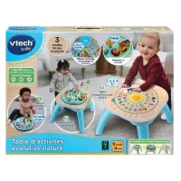Table d'activités évolutive VTECH BABY - Nature - Jouet en bois certifié FSC - 9 mois a 4 ans(m-2)