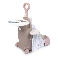 Valise Nurserie 3 en 1 - Baby Nurse - Pour Poupons jusqu'a 42cm - Beige/Rose/Blanc(m-1)