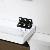 HOMCOM Șemineu Electric Portabil 1000/2000W cu Flacără LED Intensitate Reglabilă Termostat Reglabil și Protecție la Supraîncălzire pentru Săli de 25 m² 51x28x60 cm Blanco(m-3)