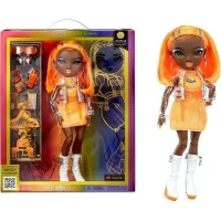 Rainbow High S23 Fashion Doll - Poupée 27 cm Michelle St Charles (Orange Fluo) - 1 tenue, 1 paire de chaussures et des accessoires(m-3)