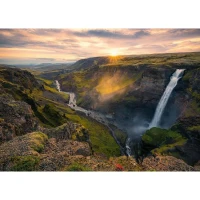 Ravensburger-Puzzle 1000p-La cascade Háifoss, Islande (Highlights)-Adultes&enfants-Des 14 ans-Puzzle de qualité supérieure-12000110(m-1)