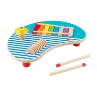 Fisher-Price-Table musicale en bois avec instruments de percussion HXT91(m-1)