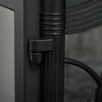 HOMCOM Șemineu Electric 1000W/2000W cu Temperatură Reglabilă Protecție la Supraincălzire 55x31x58 cm Negru(m-5)