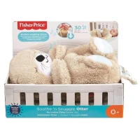 Fisher-Price - Ma Loutre Câlins Bonne Nuit - Peluche Veilleuse Bébé Musicale et Lumineuse - Jouet d'Eveil - Des la naissance FXC66(m-5)