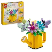 LEGO 31149 Creator 3en1 Les Fleurs dans l'Arrosoir, Jouet pour Enfants, avec Arrosoir, Bouquet de Fleurs et 2 Oiseaux(m-1)