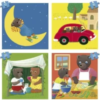 Puzzle - EDUCA - Petit Ours Brun : 4 puzzles progressifs pour enfants de 12 a 25 pieces des 3 ans(m-2)