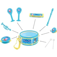 Lexibook - Set Musical Peppa Pig - 7 instruments - Rangement dans le tambour(m-3)