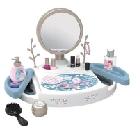 Smoby - My beauty studio - Coiffeuse sur table avec miroir inclinable et amovible - 15 accessoires factices  - Fabrication française(m-1)