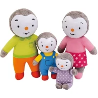 Coffret famille 4 Peluches - T'Choupi - JEMINI - +/- 19 cm(m-2)