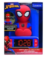 Réveil veilleuse digital LEXIBOOK - Spiderman - 3D lumineux et sonore - Rouge et bleu - Enfant(m-4)