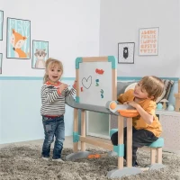 Smoby - Bureau Modulo Space - Transformable en Tableau Double Face - 80 Accessoires Inclus - Des 3 Ans - 420304(m-3)