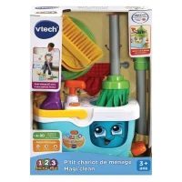 VTECH - 1,2,3 Imite-Moi - P'tit Chariot de Ménage Magi'clean - Jouet d'Imitation Enfant(m-3)