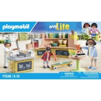 PLAYMOBIL 71538 Stand de restauration rapide, My Life, 54 pieces, Des 5 ans(m-5)