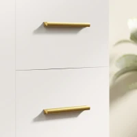 HOMCOM Dulap sub chiuvetă pentru baie, design în 3 niveluri, MDF, PAL, Alb(m-4)