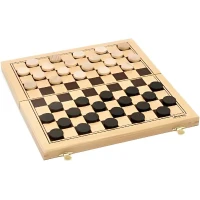 Jeu de Dames en Bois - Jeujura - 8131 - Coffret Pliant - 30x30x2cm - Fabrication Française(m-1)