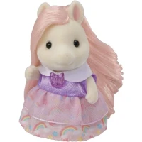 Coiffeuse Fille Poney - SYLVANIAN FAMILIES - Joy aux cheveux roses - Accessoires de coiffure inclus(m-2)