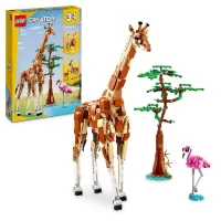 LEGO 31150 Creator 3en1 Les Animaux Sauvages du Safari, Jouet avec Figurines d'Animaux, Girafe, Gazelles et Lion(m-1)