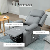Homcom Fotoliu Relax Electric cu Ridicare si Rabatare 160°(m-5)