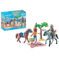 PLAYMOBIL 71470 Amélia et Ben avec chevaux - Horses of Waterfall - 2 personnages et 2 chevaux - Des 4 ans(m-4)