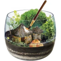 Terrarium Harry Potter - CLEMENTONI - Cabane de Hagrid a reproduire(m-3)