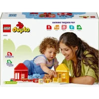 LEGO 10414 DUPLO My First Mes Rituels Quotidiens - Le Repas et le Coucher, Jouet Social, 4 Figurines Animales(m-6)