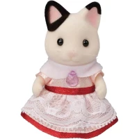 Figurines miniatures - SYLVANIAN FAMILIES - 5646 - La fille Chat bicolore et son goûter d'anniversaire(m-5)