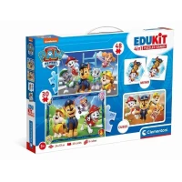 Clementoni - Edukit - Pat'Patrouille - Coffret d'activités préscolaire 4 en 1 - Puzzles, Cubes et Mémo - Fabriqué en Italie(m-1)