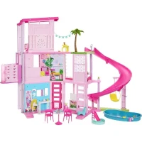 Barbie-Maison de Reve-Maison de poupée 3 niveaux, piscine et toboggan HMX10(m-2)