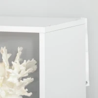 HOMCOM 8-Tier Freestanding Bookcase w/ Melamine Surface Anti-Tipping Foot Pads Home Display Storage Grid Stand Bedroom Living Room Furniture Modern Style - White(m-11)