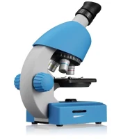 Microscope 40x-640x - BRESSER JUNIOR - Éclairage LED - kit d'expérimentation - bleu(m-3)