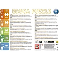 Puzzle - EDUCA - Petit Ours Brun : 4 puzzles progressifs pour enfants de 12 a 25 pieces des 3 ans(m-3)