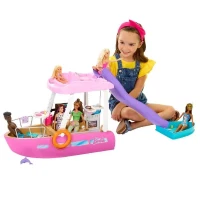 Barbie-Bateau de Reve-Coffret bateau, piscine, toboggan, accessoires HJV37(m-2)
