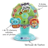 VTECH BABY - La Grande Roue des Baby Loulous - Roue musicale avec ventouse anti-chute - Vert/Multicolore(m-4)