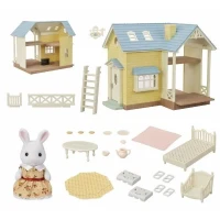 Coffret Le cottage au toit bleu - SYLVANIAN FAMILIES - 5671 - Pour Enfant de 5 ans et plus - Mobilier inclus(m-2)