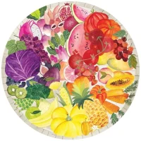 Puzzle rond 500 pieces Fruits et légumes, Circle of Colors, Abstrait, Adulte, Ravensburger(m-3)