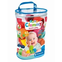 Clementoni - Clemmy Baby - Sac 40 cubes souples - Mixte - A partir de 9 mois - Cube souple assure une securite et peut passer en(m-1)