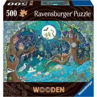 Puzzle en bois Foret fantastique 500 pieces robustes et naturelles dont 40 figurines en bois (whimsies), Qualité premium - Pour enfa(m-1)