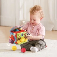 Jouet d'éveil sensoriel VTECH BABY - Cube interactif tout doux en tissu - Mixte - Des 3 mois(m-2)