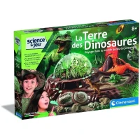 Clementoni - Sciences et jeu - Le monde des dinosaures - Terrarium a créer + 3 figurines dinosaures - Fabriqué en Italie(m-1)