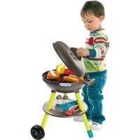 Jouets Ecoiffier - Barbecue Charbon + 16 Accessoires - Outillage de Jardin pour Enfants - Fabriqué en France(m-2)