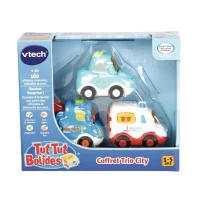 VTECH - Tut Tut Bolides - Coffret Trio City (Berline + Dépanneuse + Ambulance)(m-2)