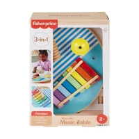Fisher-Price-Table musicale en bois avec instruments de percussion HXT91(m-6)
